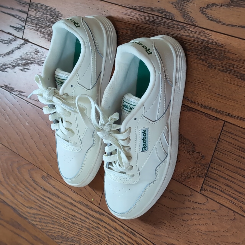 Reebok Club C White and Green Women's Shoes